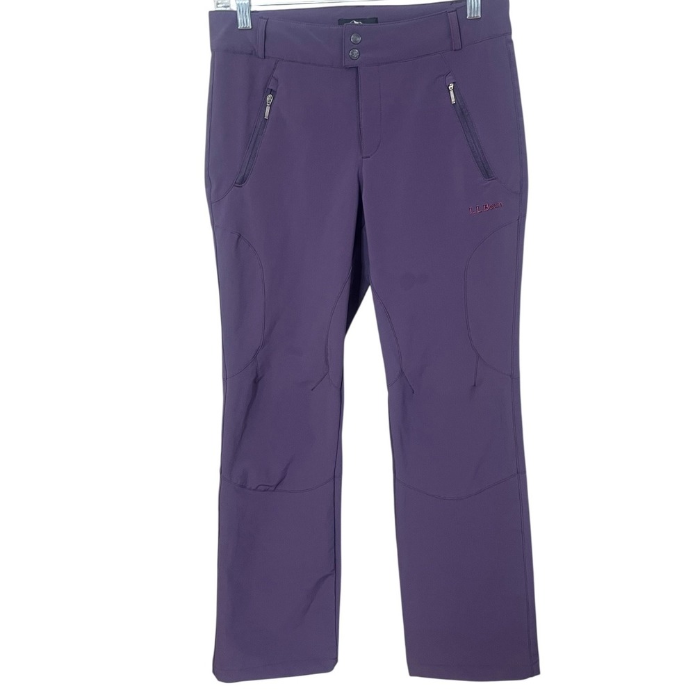 LL Bean Softshell Hiking Pants Purple Articulated Knee XXS‎ Regular LFL11904